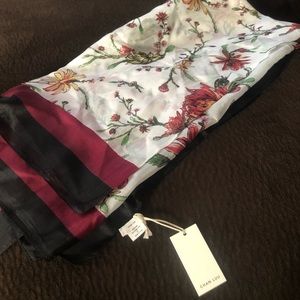 NWT! Chan Luu floral 100% silk scarf